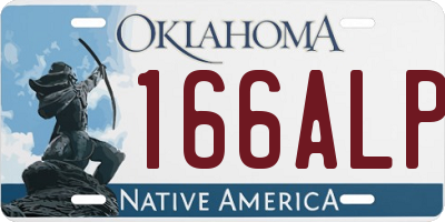 OK license plate 166ALP