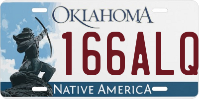 OK license plate 166ALQ