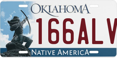 OK license plate 166ALV