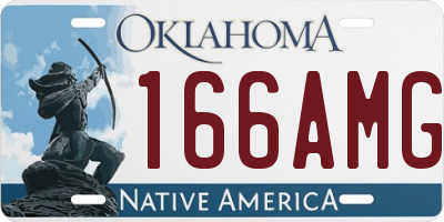 OK license plate 166AMG