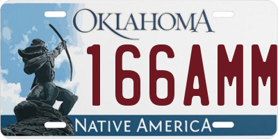 OK license plate 166AMM