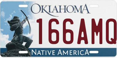 OK license plate 166AMQ