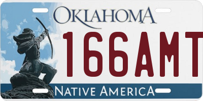 OK license plate 166AMT