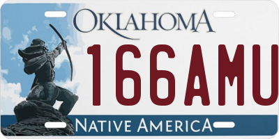 OK license plate 166AMU