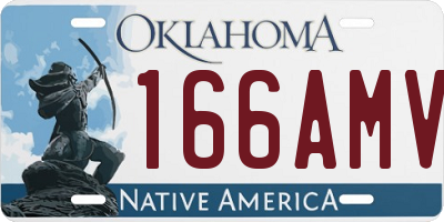 OK license plate 166AMV