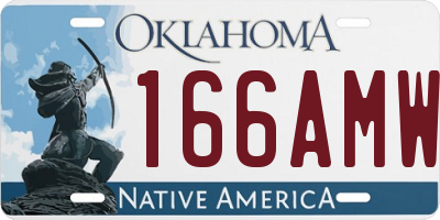OK license plate 166AMW