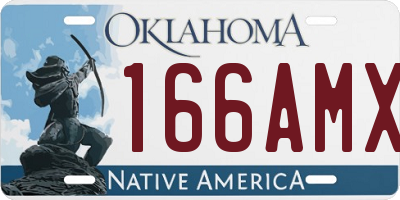 OK license plate 166AMX