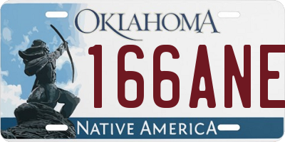 OK license plate 166ANE