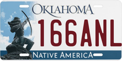 OK license plate 166ANL