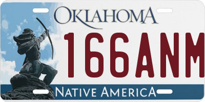 OK license plate 166ANM