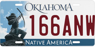 OK license plate 166ANW