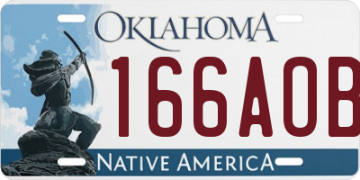 OK license plate 166AOB