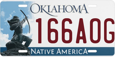 OK license plate 166AOG
