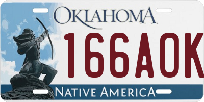 OK license plate 166AOK
