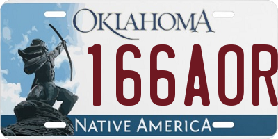 OK license plate 166AOR