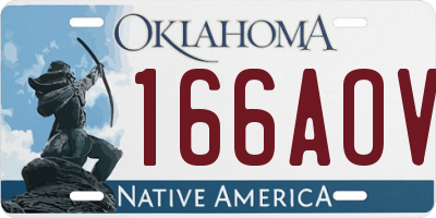 OK license plate 166AOV