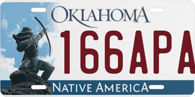 OK license plate 166APA