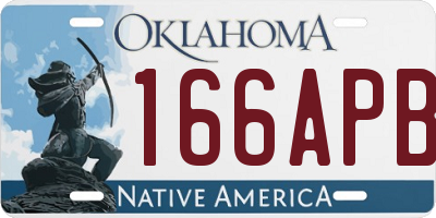 OK license plate 166APB