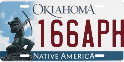 OK license plate 166APH