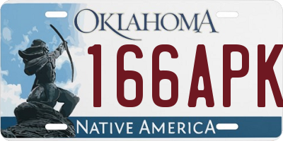 OK license plate 166APK