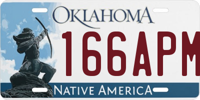 OK license plate 166APM