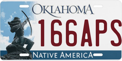 OK license plate 166APS