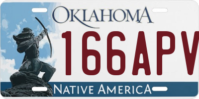 OK license plate 166APV