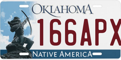 OK license plate 166APX