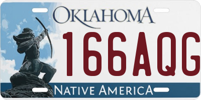 OK license plate 166AQG