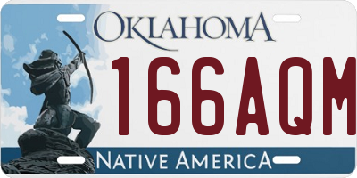 OK license plate 166AQM