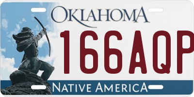 OK license plate 166AQP