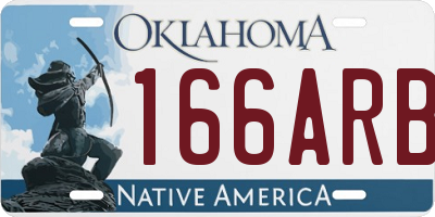 OK license plate 166ARB