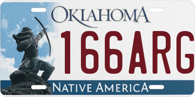 OK license plate 166ARG