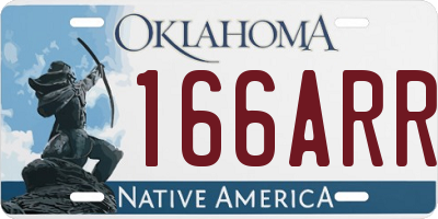 OK license plate 166ARR