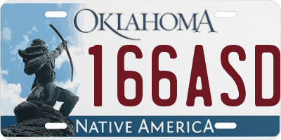 OK license plate 166ASD