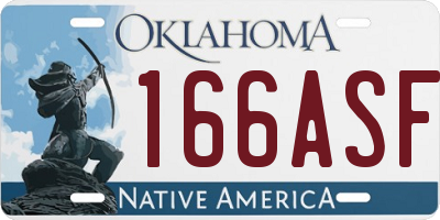 OK license plate 166ASF