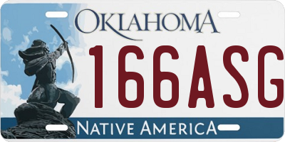 OK license plate 166ASG