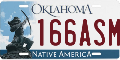 OK license plate 166ASM