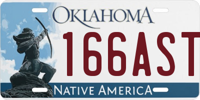 OK license plate 166AST