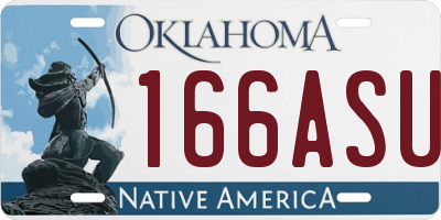 OK license plate 166ASU