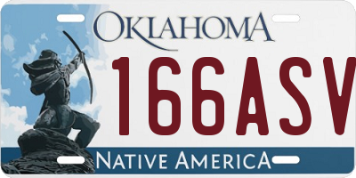 OK license plate 166ASV