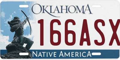OK license plate 166ASX