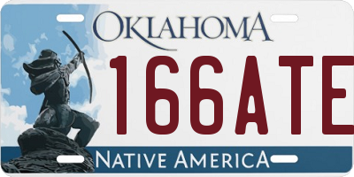 OK license plate 166ATE