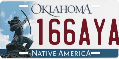 OK license plate 166AYA