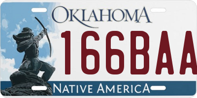 OK license plate 166BAA