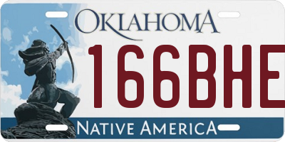 OK license plate 166BHE