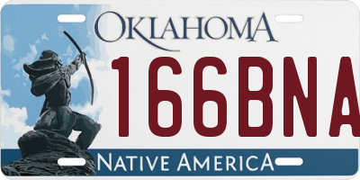 OK license plate 166BNA