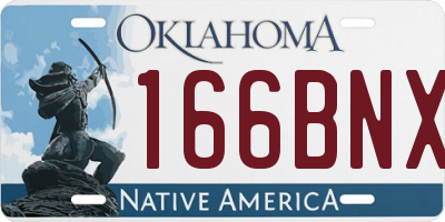 OK license plate 166BNX