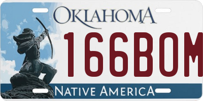 OK license plate 166BOM