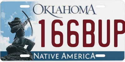 OK license plate 166BUP